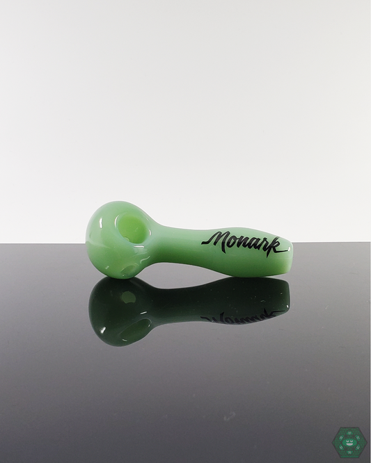  Monark Glass 4” Spoon Pipe featuring a durable and compact design for a smooth smoking experience.