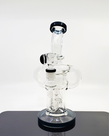  Monark Glass 9.5” Dual Uptake Circ Perc Water Pipe with eye-catching design and advanced percolation.