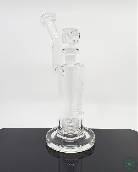  Monark Glass 9.5” Matrix Straight Tube featuring a matrix perc for efficient filtration, providing smooth, clean hits and a sleek, durable design.
