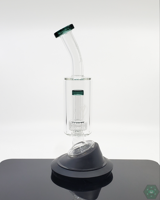 Puffco-compatible Monark Glass Matrix Perc attachment offering refined water filtration for cool, consistent hits.
