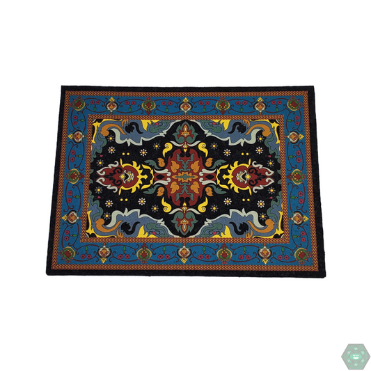 Mood Mats 11” Durban Rug eco-friendly, heat-resistant dab mat made from recycled neoprene, designed for secure glassware protection and non-slip stability.
