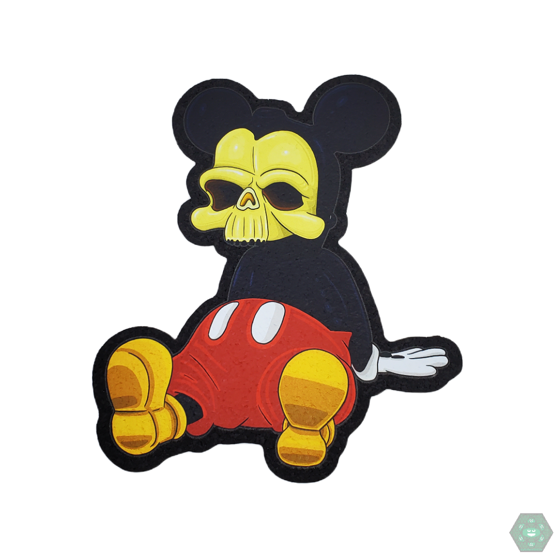 Mood Mats 12-inch Hendy Glass premium heat-resistant dab mat made from recycled neoprene, providing a non-slip surface for secure glass protection during dabbing