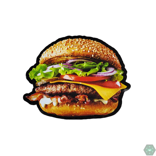  Mood Mats 7” Moody Burger non-slip glass mat with a playful burger design, offering durable and cushioned protection for glassware.







