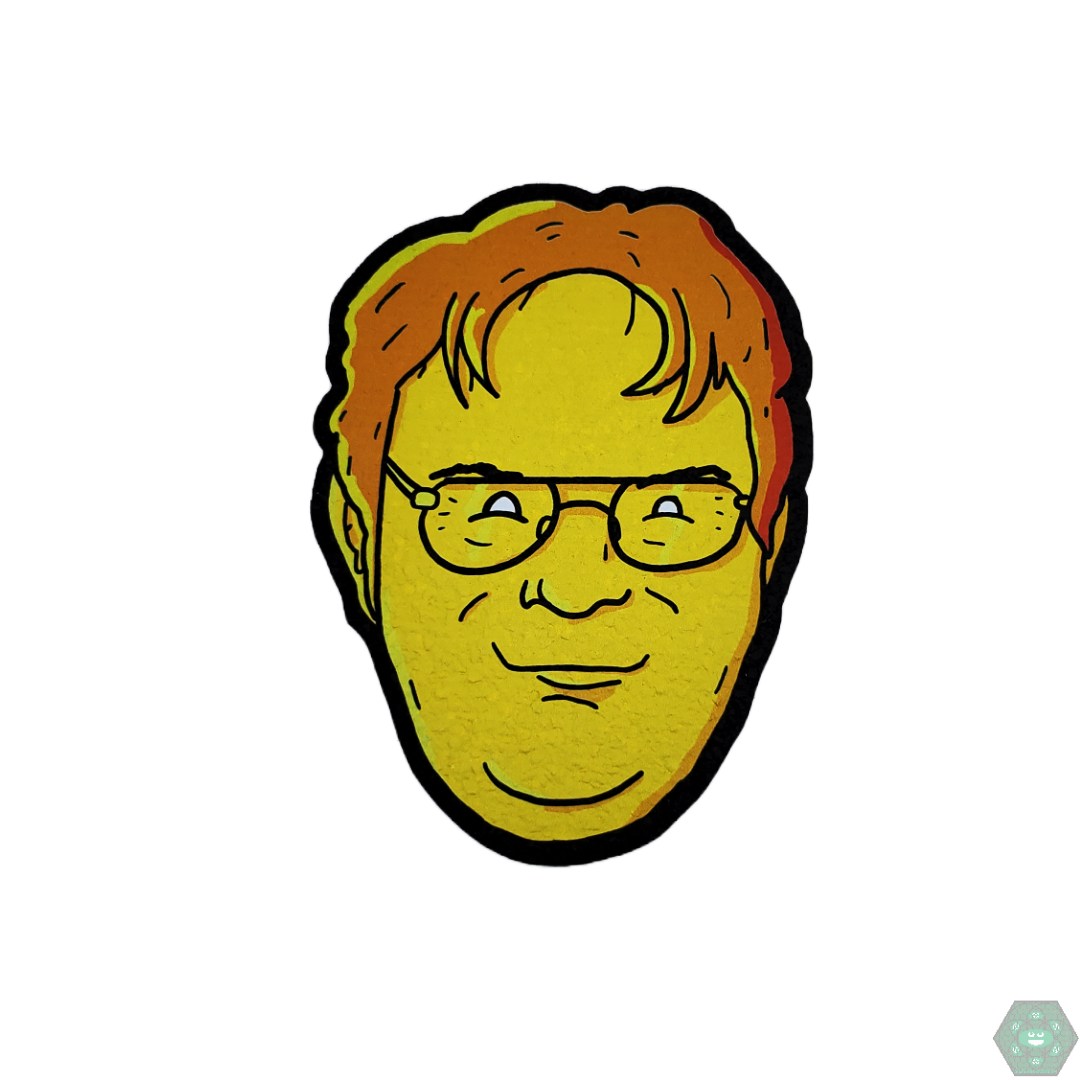 Mood Mats 8.5” Brennen Pearson heat-resistant, eco-friendly dab mat made from recycled neoprene, designed for secure glass support and surface protection.