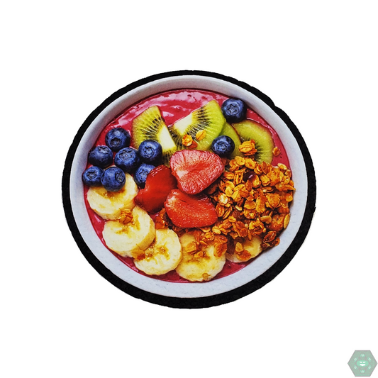 Mood Mats 8-inch Acai Mood non-slip glass mat offering colorful protection for your glass setups, available at Headdy Glass