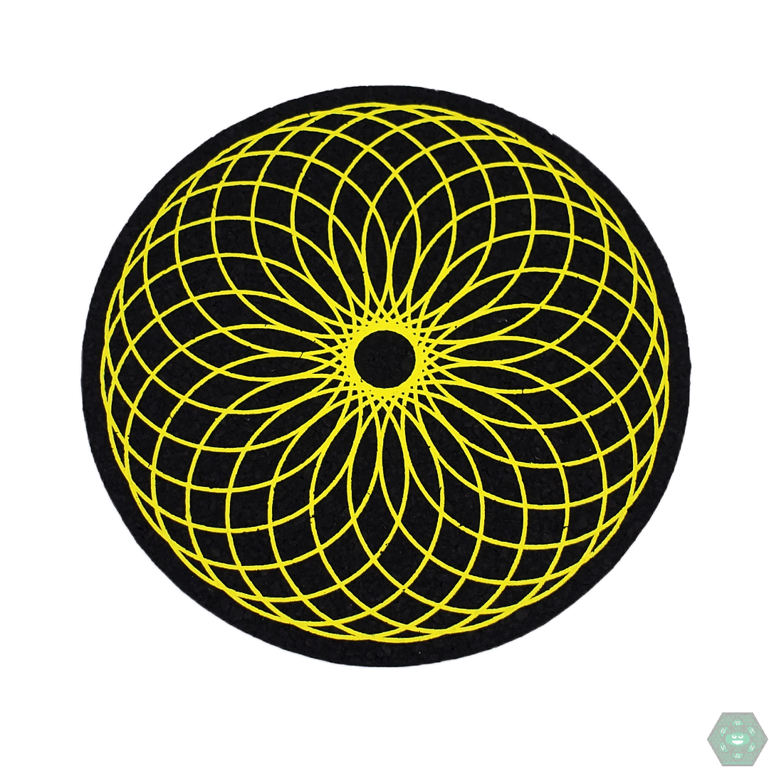 Mood Mats 8-inch Nova Torus unique non-slip mat, perfect for stylish and secure glass display, available with fast shipping