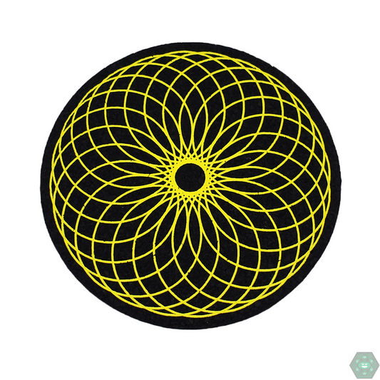 Mood Mats 8-inch Nova Torus unique non-slip mat, perfect for stylish and secure glass display, available with fast shipping