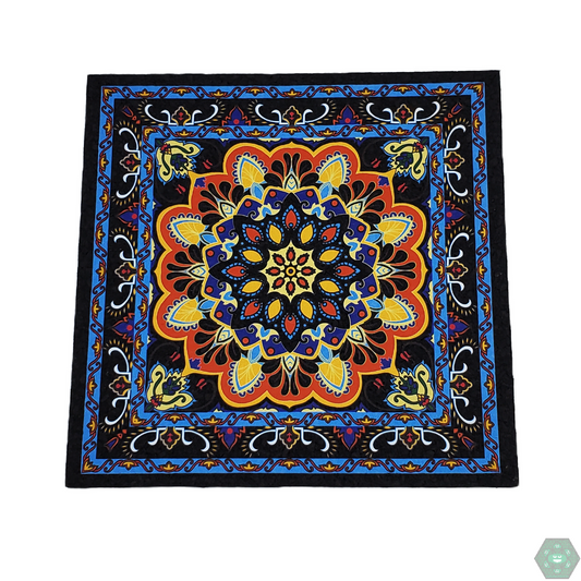 Mood Mats 8” Peach Cobbler Carpet non-slip glass protection mat with a stylish peach-toned design, offering a secure and eye-catching surface for glassware.