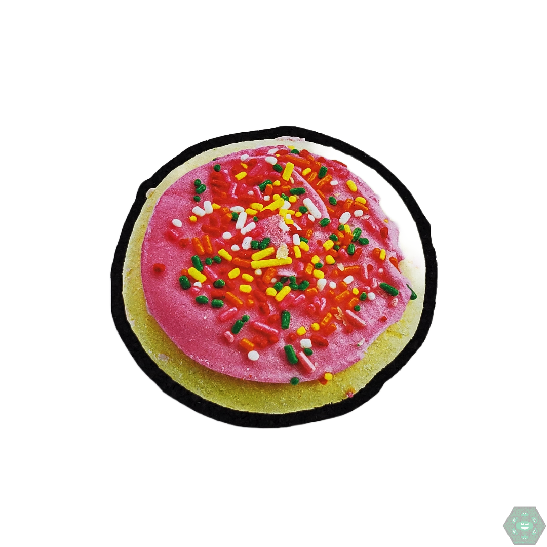  Mood Mats Mood Market Cookie artistic glass mat with non-slip durability, combining functional art and protection, available at Headdy Glass with fast USA shipping.