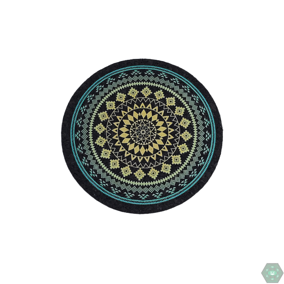 Mood Mats Ozone Raztech high-quality glass protection mat with a tech-inspired design, crafted from recycled materials for durability and eco-friendly use.