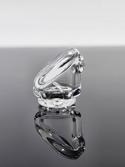 Organik Glass Clear Pivot Mouthpiece, Spins Pearls for a Unique and Efficient Dab Experience