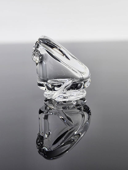 Organik Glass Clear Pivot Mouthpiece with Spinner Cut Intake for Enhanced Functionality