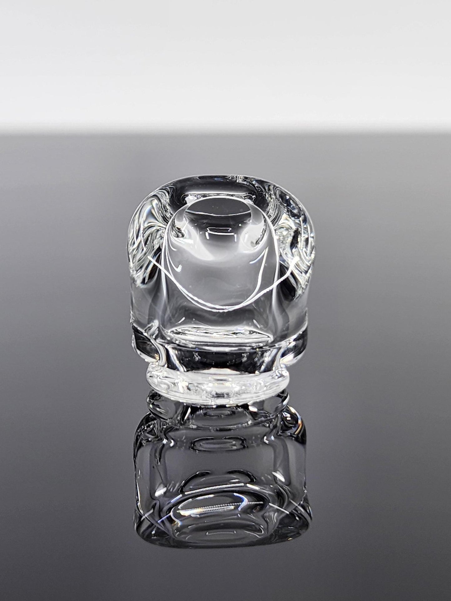 Organik Glass Clear Pivot Mouthpiece with Spinner Cut Intake, Spins Pearls for Unique Dabbing Experience