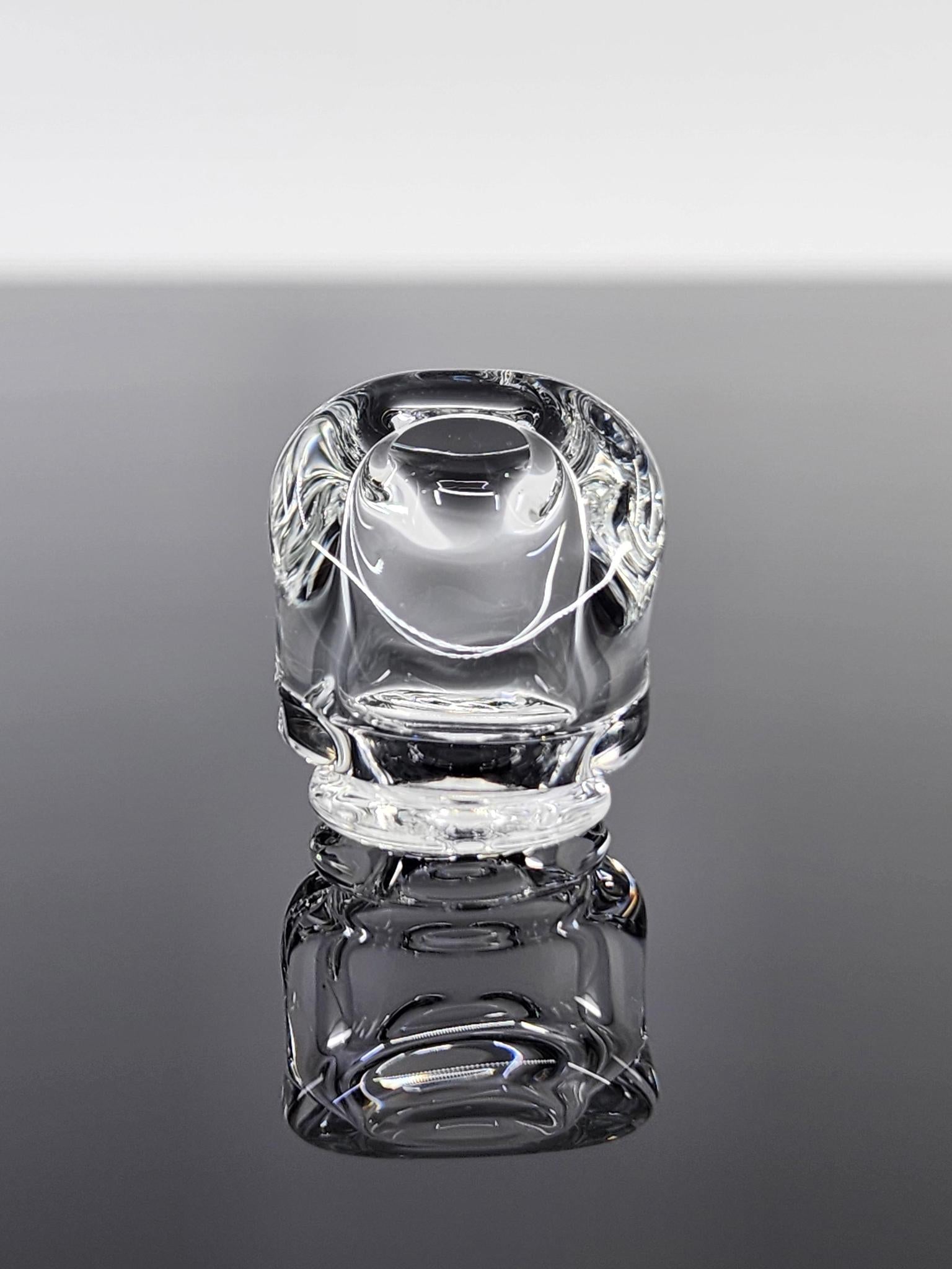 Organik Glass Clear Pivot Mouthpiece with Spinner Cut Intake, Spins Pearls for Unique Dabbing Experience