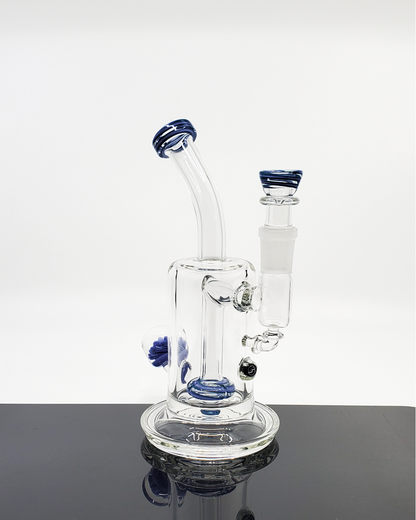 vOSS Glass Disk Perc Straight Tube 14mm water pipe with premium disk percolator for smooth filtration and clean hits.