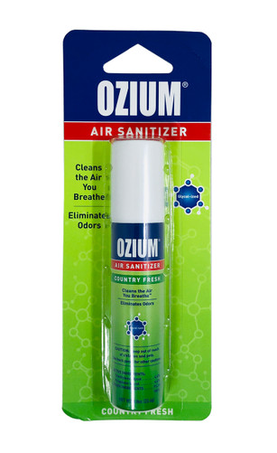 OZIUM 0.8oz Air Sanitizing Spray, making smells disappear by reducing odor-causing bacteria and germs for fresh air.