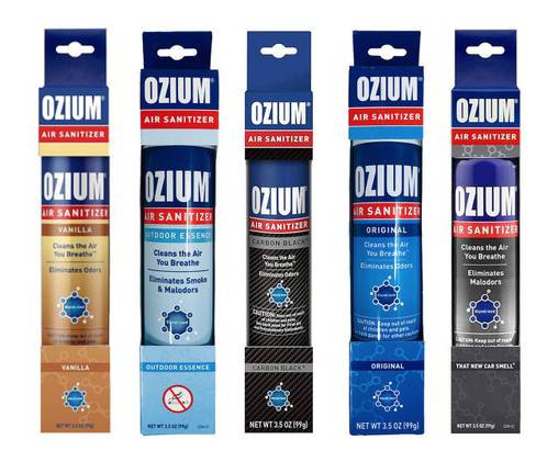 OZIUM Air Sanitizer, clinically-proven to eliminate odors and bacteria, leaving your space smelling fresh and clean.