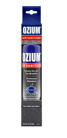 OZIUM Multi-Use Odor Eliminating Spray, perfect for bathrooms, kitchens, cars, and more, eliminating stubborn odors.