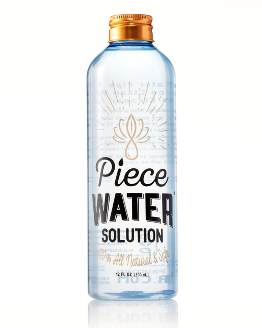 Piece Water Solution, a natural filtered water alternative that reduces resin buildup in bongs and rigs for a cleaner, fresher smoking experience.