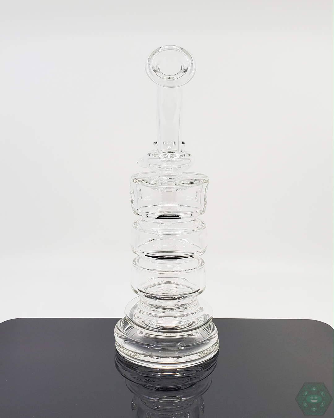 Compact PKG 60mm Glass Rig with a stable base, ensuring safe handling and smooth dabbing sessions for daily use
