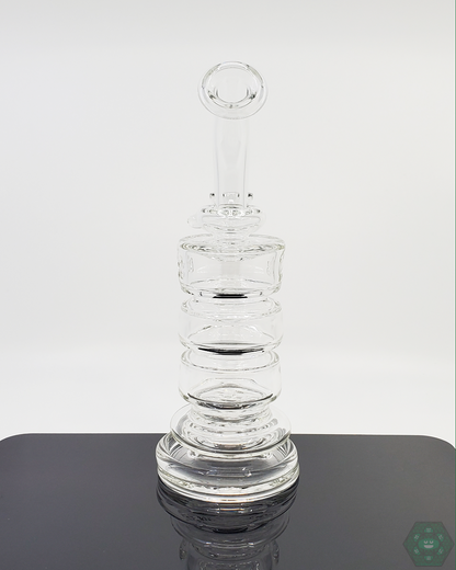 Compact PKG 60mm Glass Rig with a stable base, ensuring safe handling and smooth dabbing sessions for daily use