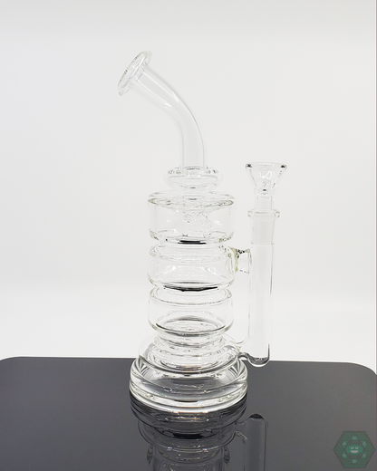 PKG 60mm Rig with 3-hole design, built from high-quality glass for smooth, balanced hits and enhanced airflow