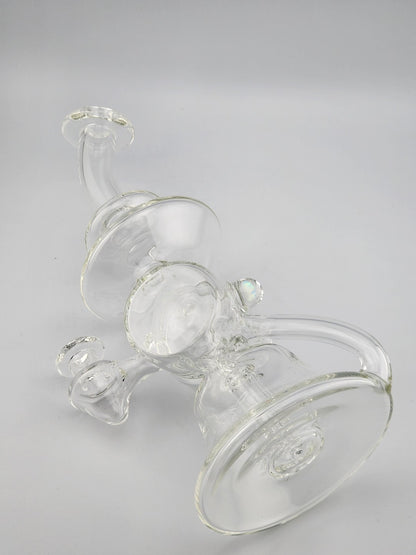 Precision-crafted Bro D Glass Hypogeum Recycler Rig, a high-quality glass piece for smooth dabbing.