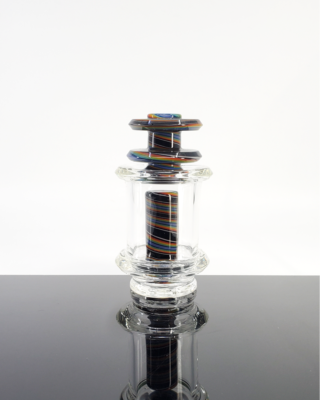 Professor Glass Chugger Puffco Attachment with lineworked design, featuring a 2-hole perc for enhanced vapor flow and smoother hits. Perfect for Puffco setups.