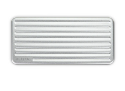 Puffco Pivot Travel Case with hard aluminum exterior and organized compartments to securely store your Pivot, Hot Knife, and accessories.