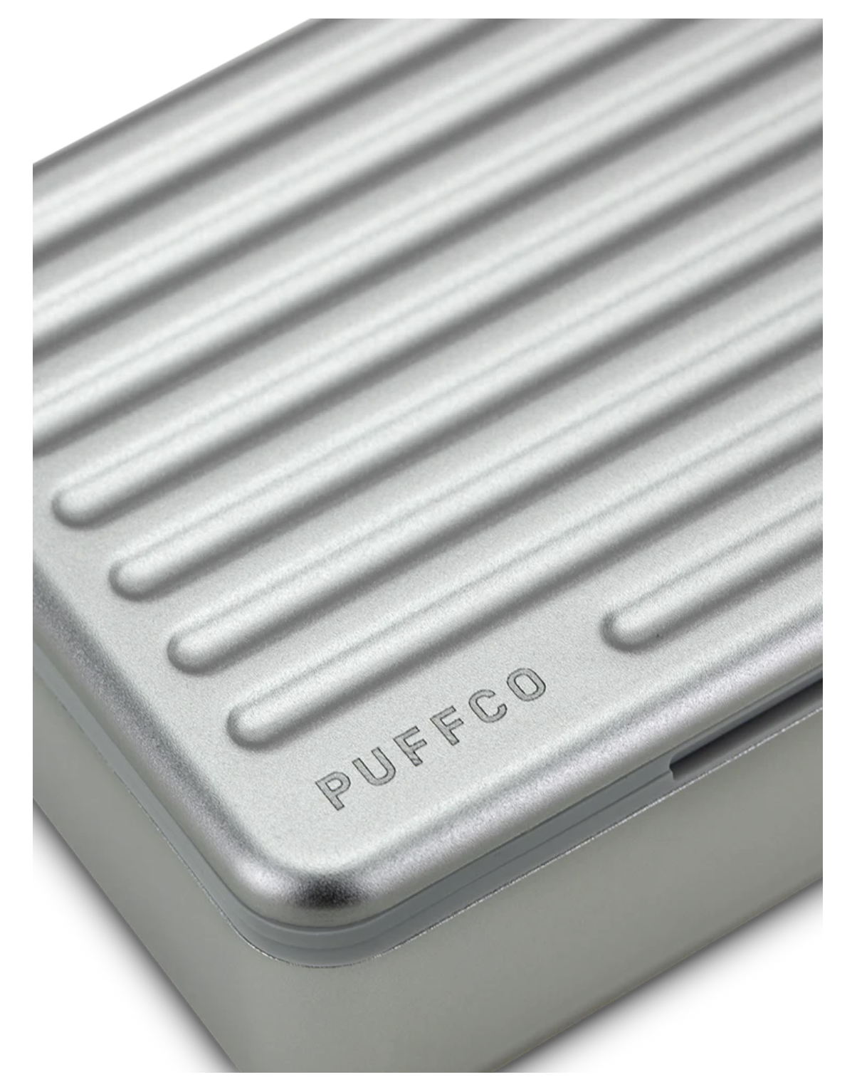 Puffco Pivot Travel Case – Compact storage for Pivot, Hot Knife, and accessories, featuring an aluminum exterior and soft silicone lining.