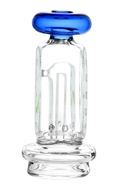 Pulsar 4:20 Timepiece Borosilicate Glass Attachment for Puffco Peak/Pro, featuring a unique 4:20 clock face design and smooth percolation.