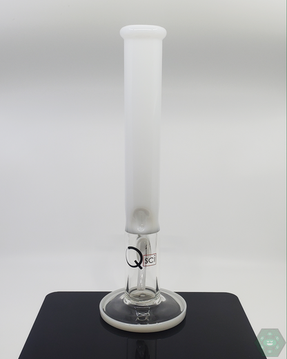 16-inch Quantum Sci Glass Straight Tube Bong featuring a built-in ice catcher for enhanced cooling and a spacious 14MM bowl