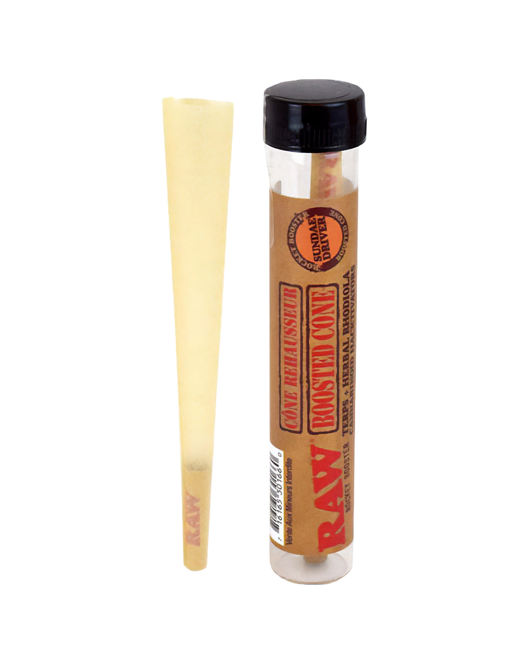 RAW Rocket Booster Sundae Driver Cones infused with terpenes for a rich, flavorful smoke and a smooth, slow burn experience.