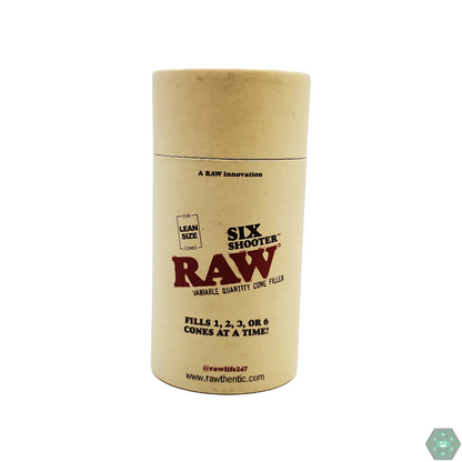 RAW Six Shooter Cone Filler, ideal for RAW enthusiasts, offering a convenient and efficient way to pack multiple cones at once