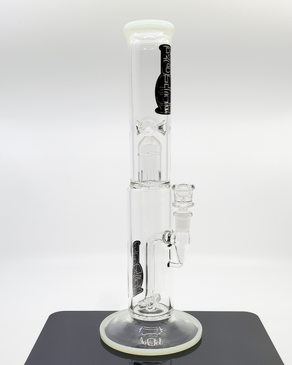 Rehab Glass 15" Inline Straight Tube Bong – Premium glass bong with inline percolator for smooth hits, sleek design, and durable construction.