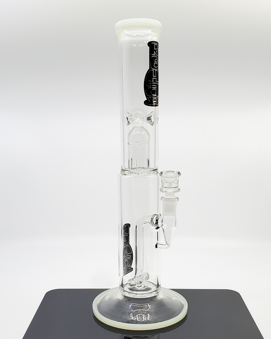 Rehab Glass 15" Inline Straight Tube Bong – Premium glass bong with inline percolator for smooth hits, sleek design, and durable construction.