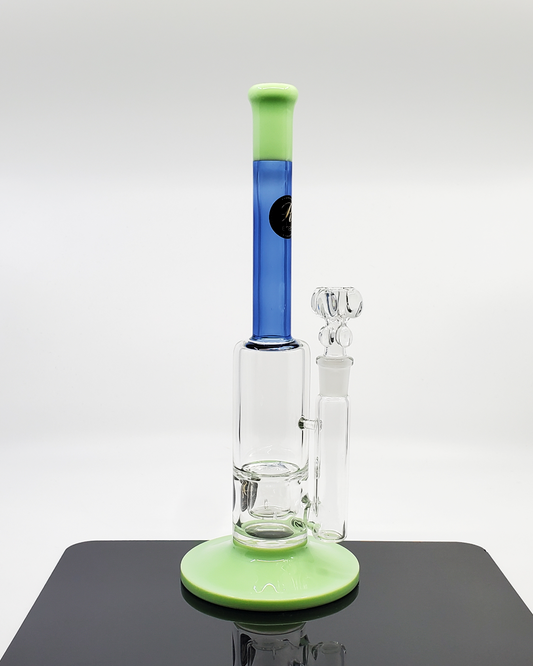 Rehab Glass 14" Full Color Straight Tube Bong – Stylish and durable glass water pipe with vibrant design, smooth filtration, and sturdy construction.