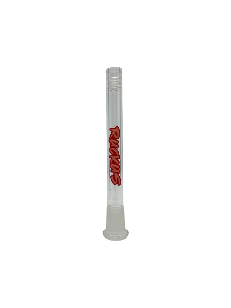 Bottom view of the Ruckus Glass 5" Downstem, designed for optimal diffusion and filtration.