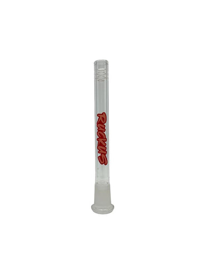 Bottom view of the Ruckus Glass 5" Downstem, designed for optimal diffusion and filtration.