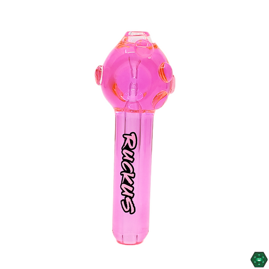  Ruckus Glass Glycerin Spoon with a unique glycerin-filled chamber, designed for extra-cool hits when frozen, delivering smooth and refreshing smoking sessions.