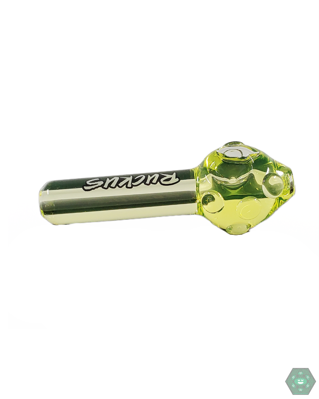  Ruckus Glass Glycerin Spoon in the freezer, emphasizing its unique glycerin-filled chamber that provides extra-cool hits when chilled before use.