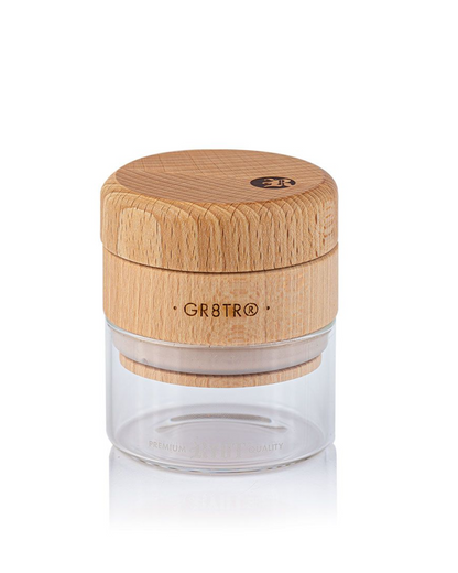 RYOT GR8TR Solid Wood Grinder featuring a premium 4-piece design with a durable wood build and precision grinding for an efficient herb experience.