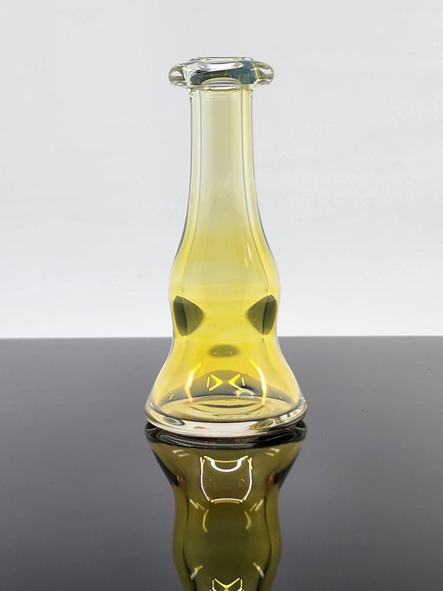 Soft Spoken Glass Silver Fumed Puffco Dry Top for Peak and Peak Pro, sleek silver finish, improves vapor quality with a stylish design.