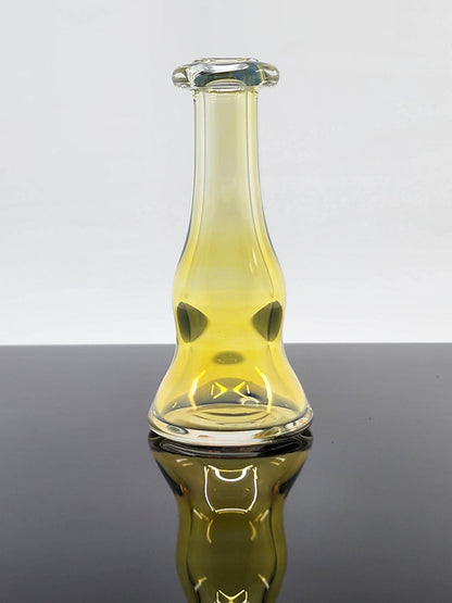 Soft Spoken Glass Silver Fumed Puffco Dry Top for Peak and Peak Pro, sleek silver finish, improves vapor quality with a stylish design.