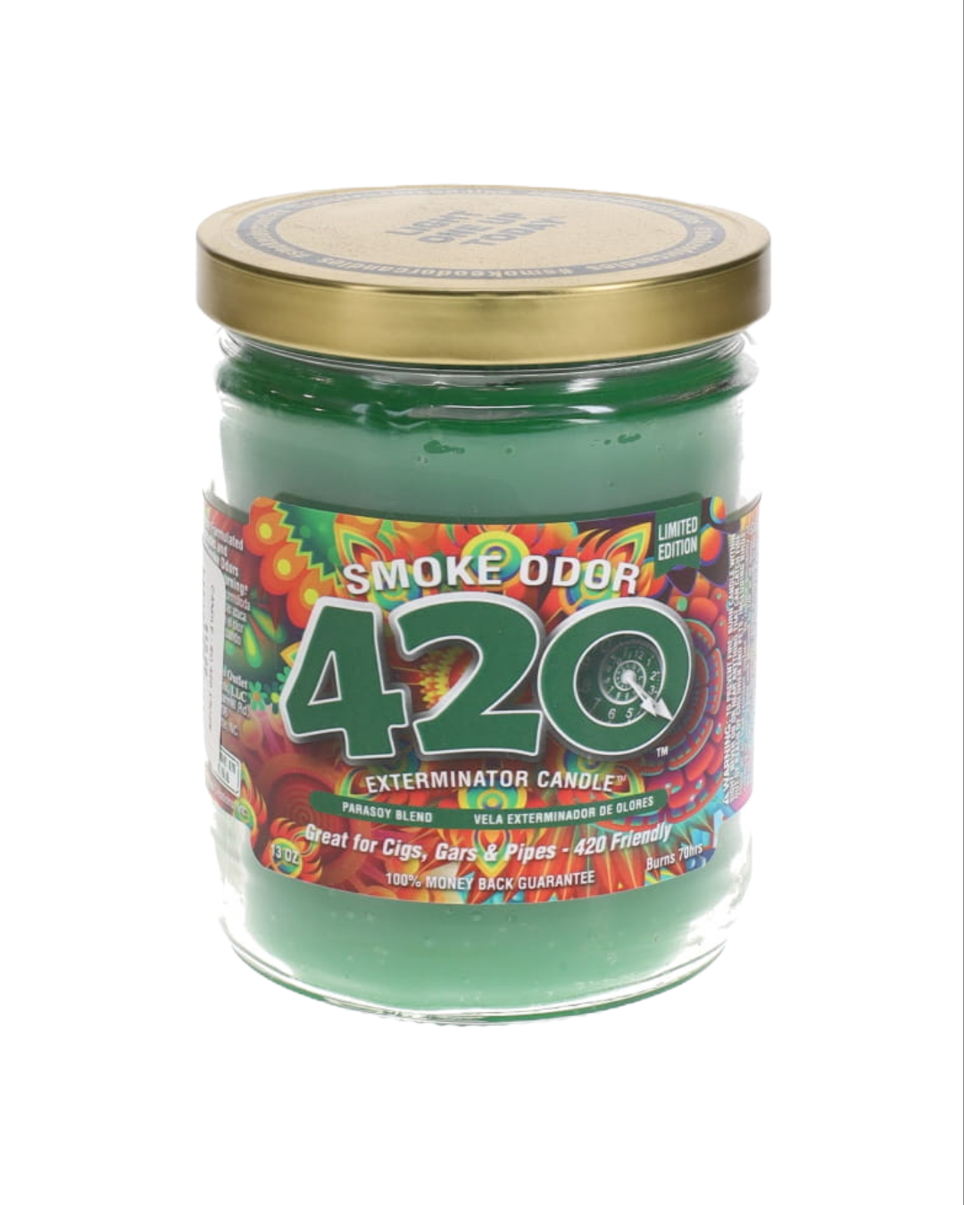 Floral-scented Smoke Odor Exterminator Candle, perfect for freshening up any room and eliminating smoke odors.