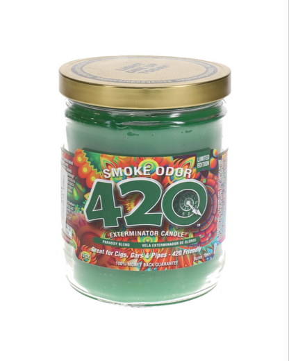 Floral-scented Smoke Odor Exterminator Candle, perfect for freshening up any room and eliminating smoke odors.
