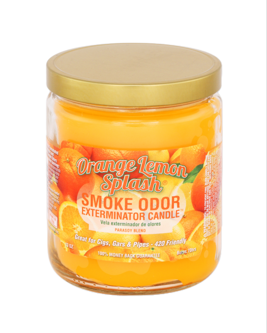 Gardenia-scented Smoke Odor Exterminator Candle for a floral fragrance that provides long-lasting freshness and odor elimination.