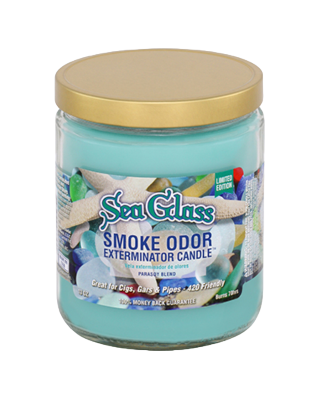 Jasmine-scented Smoke Odor Exterminator Candle, offering a sweet floral fragrance to remove lingering odors.