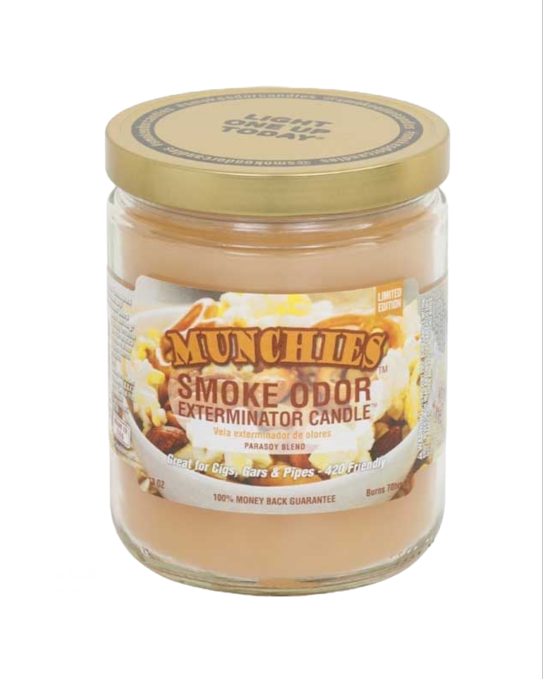 Pine-scented Smoke Odor Exterminator Candle, offering a fresh, outdoor fragrance to purify the air.

