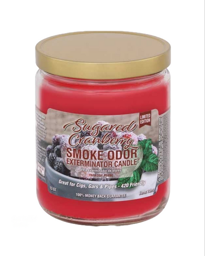 Spiced Apple-scented Smoke Odor Exterminator Candle, combining fruitiness with spice for a cozy, fresh scent and smoke removal.

